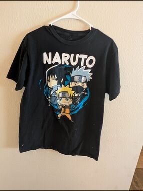 Ripple Junction Black Naruto Chibi Trio Kids Tee